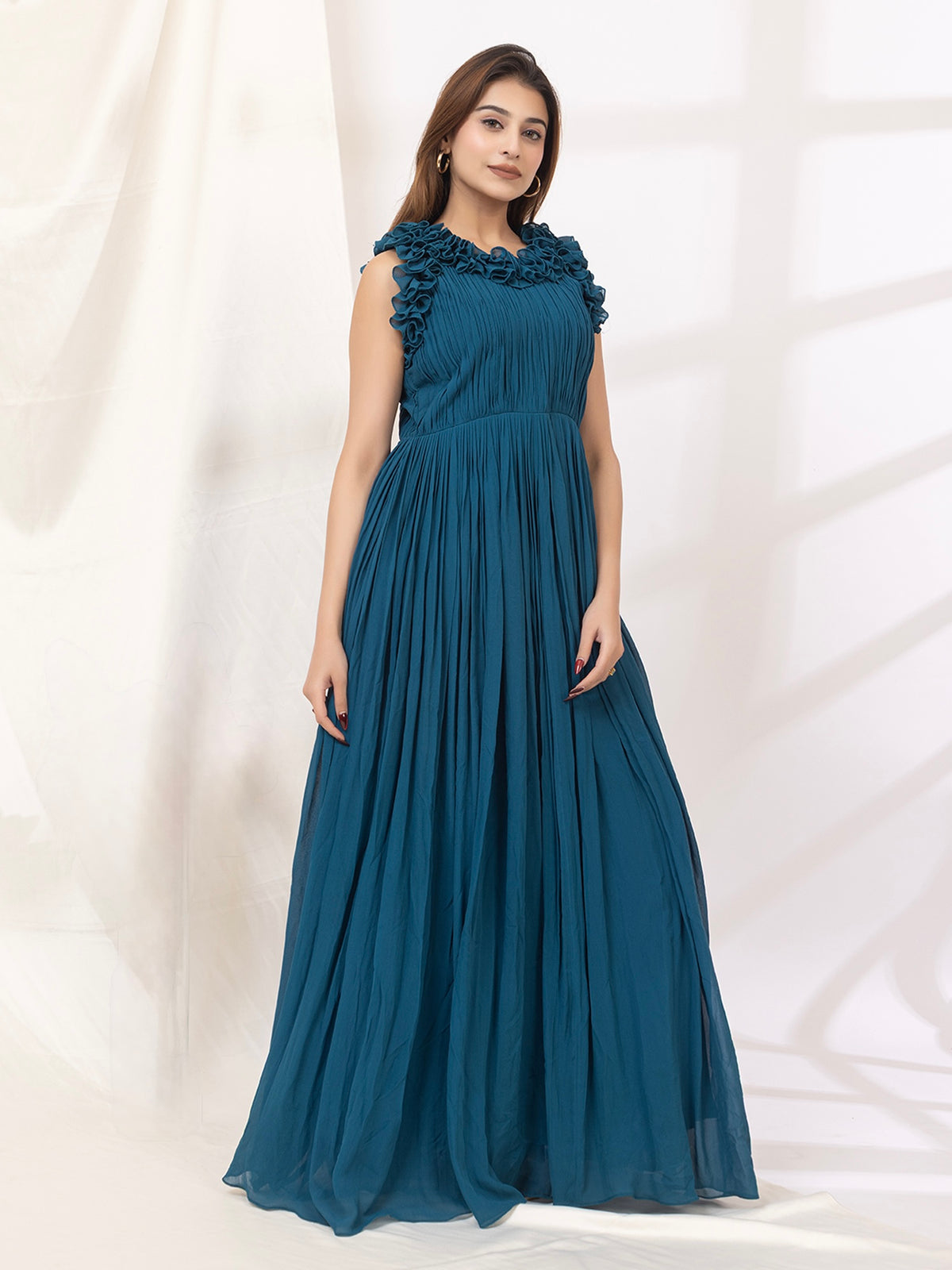 Teal Maxi Long Dress