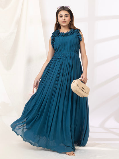 Teal Maxi Long Dress