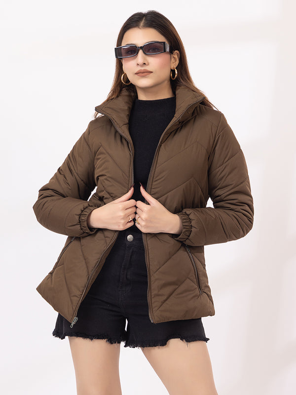 Long Rustic Puffer Jacket