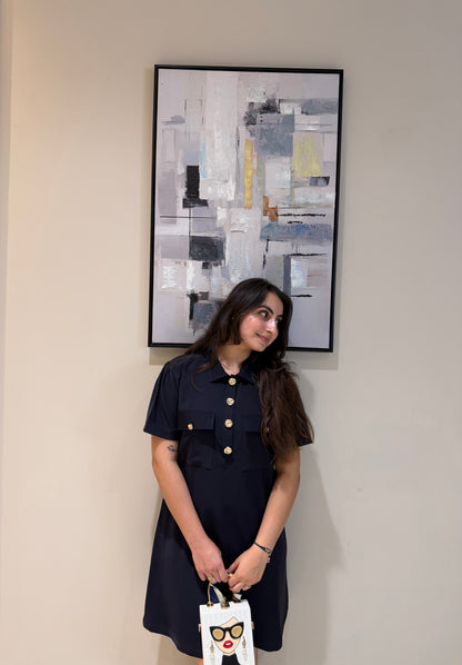 NAVY CHARM DRESS