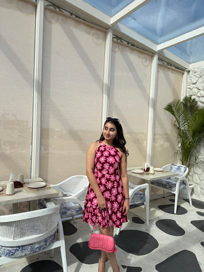 Floral Print Fit & Flare Dress
