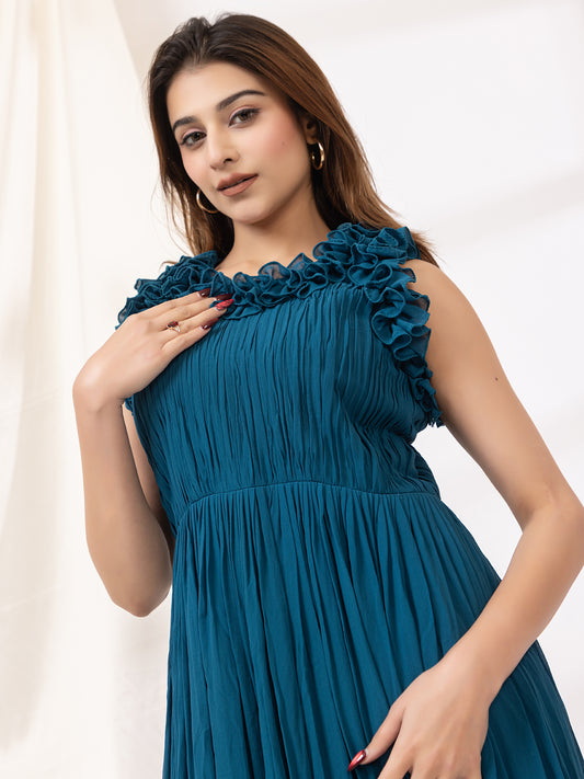 Teal Maxi Long Dress
