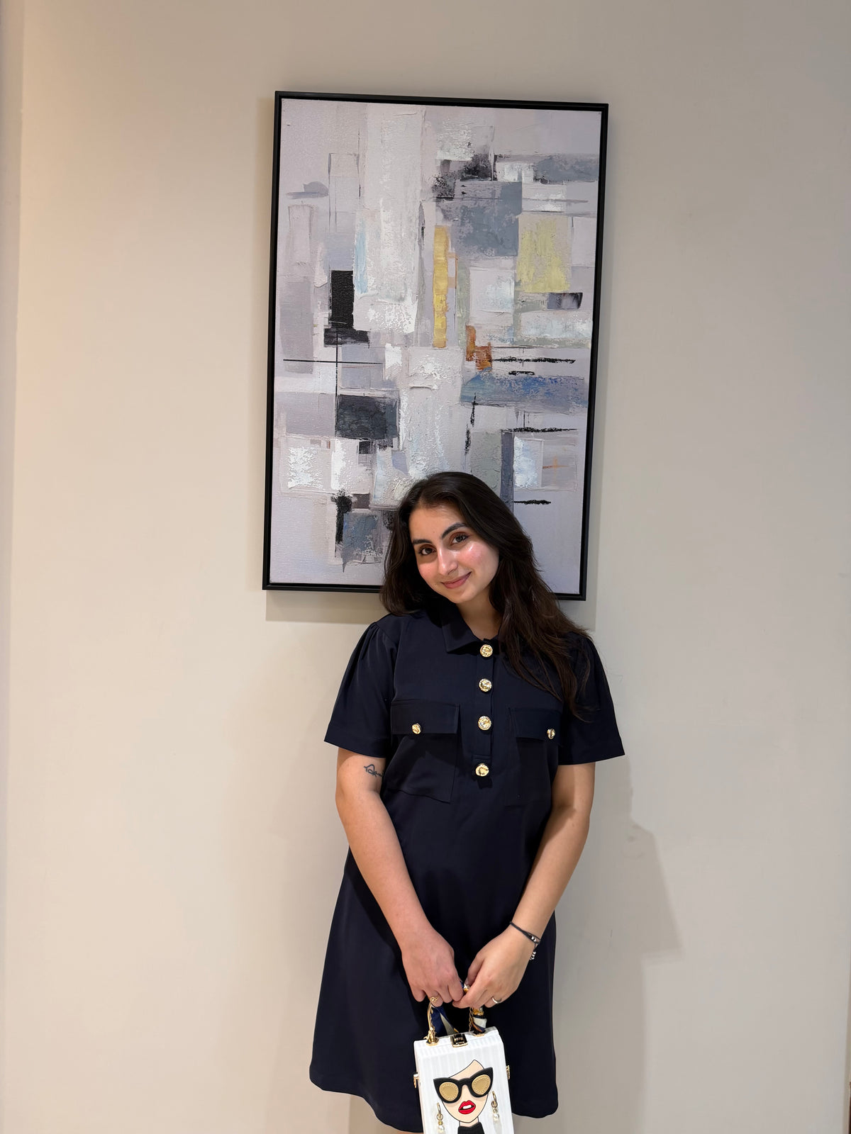 NAVY CHARM DRESS