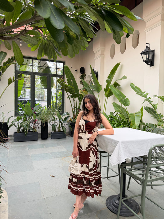 CHOCOLATE MARBLE DRESS