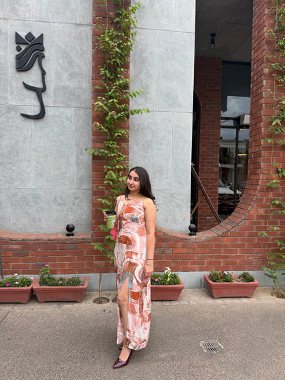 Printed Side Slit Dress