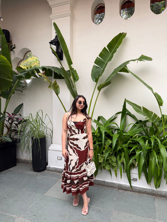CHOCOLATE MARBLE DRESS