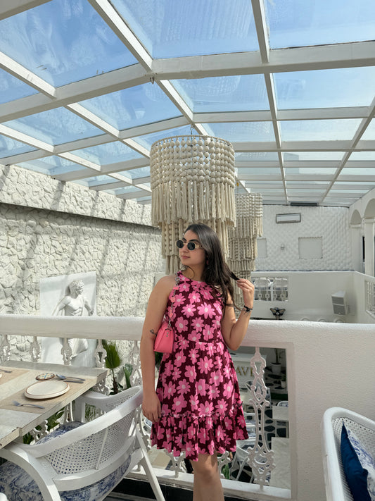 Floral Print Fit & Flare Dress