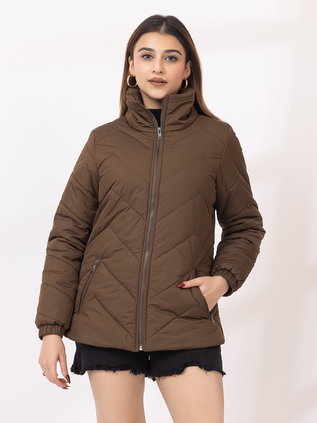 Long Rustic Puffer Jacket