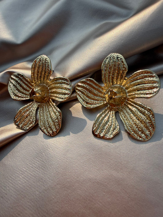 Gold Plated - Flower Earring