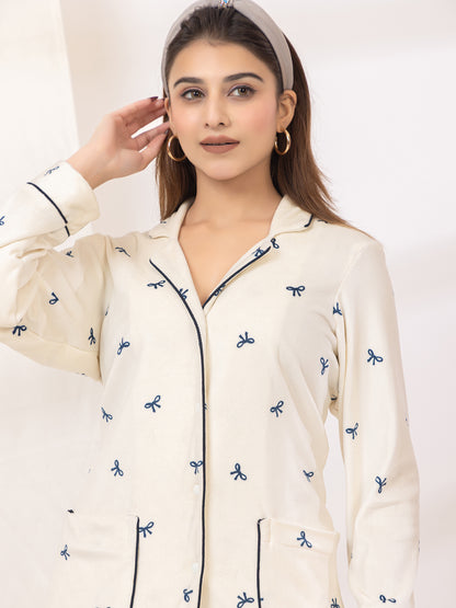 Moon Kiss Bow Night Suit
