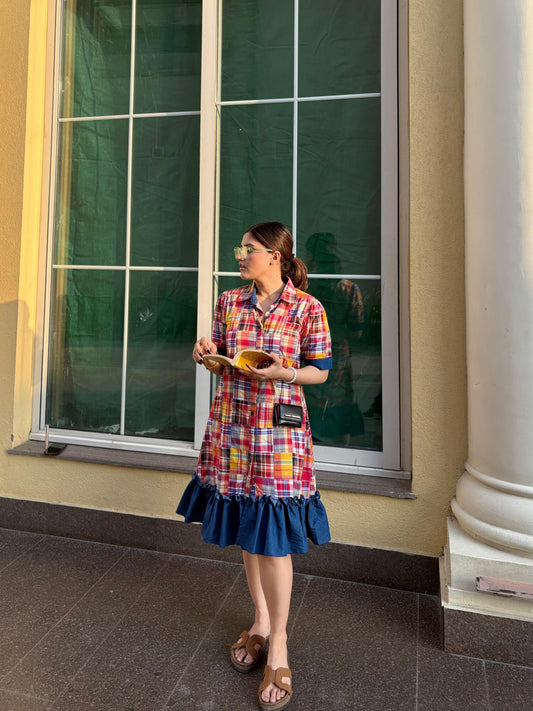MULTICOLOR POP SHIRT DRESS